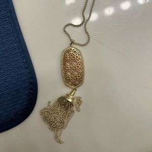 Gold Kendra Scott long necklace